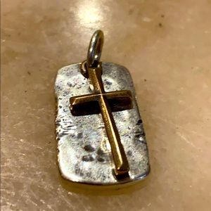 New James Avery tag and cross pendant engravable